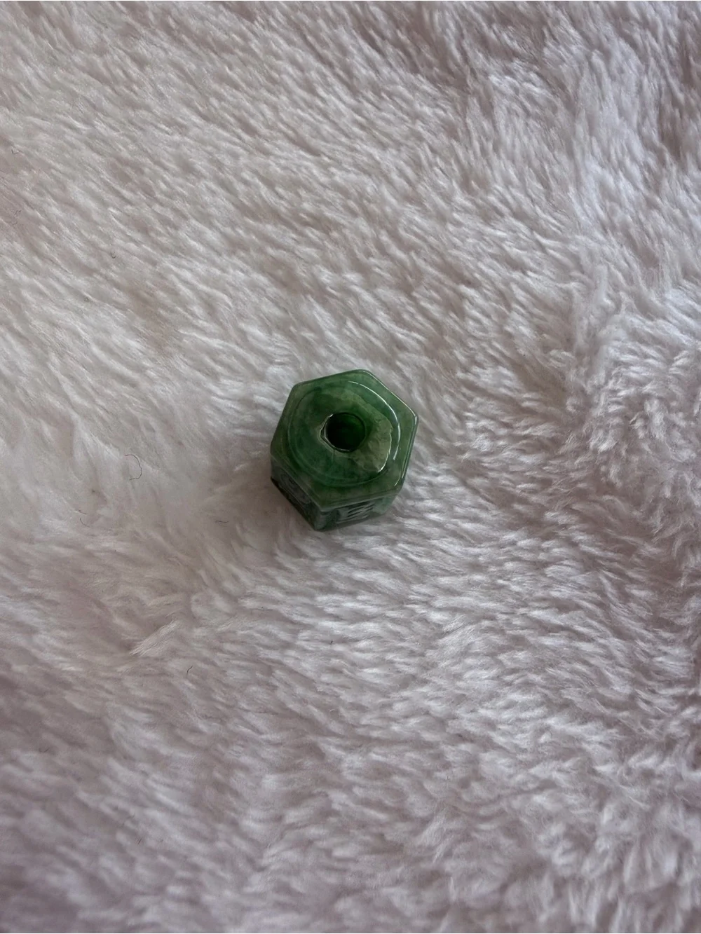 Jade Green Carved Bead Pendant by Jade